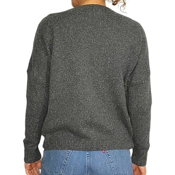 & Other Stories Boat Neck Sweater Small Grey Speckled - Picture 3 of 6